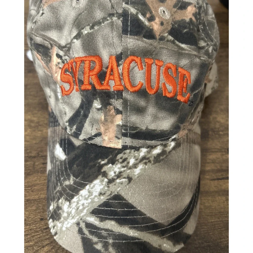 Legacy Syracuse Orange Camouflage Hat Hunters Baseball Cap Tree Bark EUC